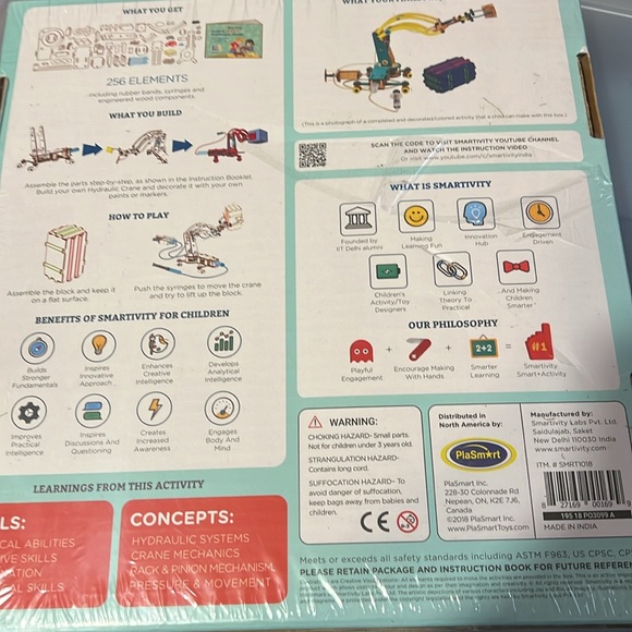 Hydraulic Crane, STEM DIY Fun Toy, Educational & Construction Based Activity NEW - Picture 4 of 6